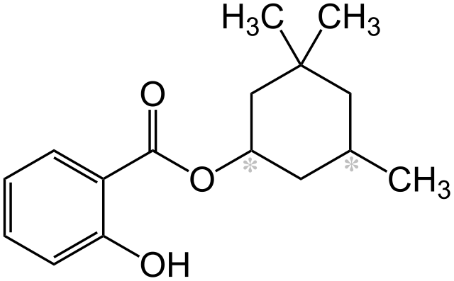 Chemical structure of Homosalate