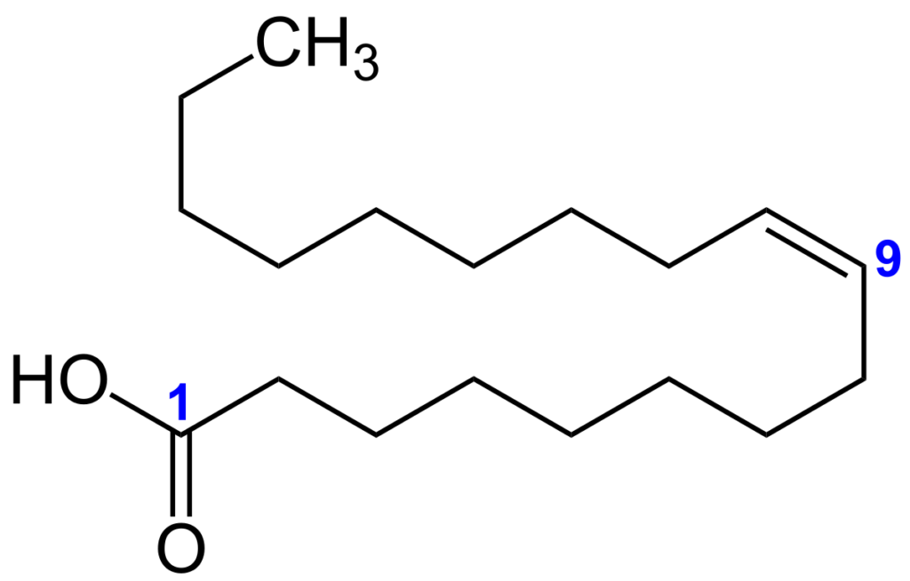 Chemical structure of Oleic Acid