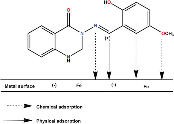 Diagram representing the absorption mechanism of chemicals